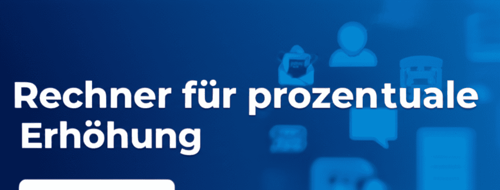 Ein Rechner für prozentuale Erhöhung, der eine intuitive Benutzeroberfläche für schnelle Berechnungen zeigt.